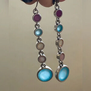 Super cute multi colored dangle earrings